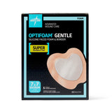 Optifoam Gentle Silicone-Faced Foam With Border, Sacrum7" X 7", In Educational Packaging 40/Cs