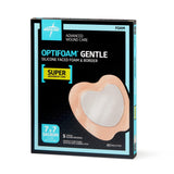 Optifoam Gentle Silicone-Faced Foam With Border, Sacrum7" X 7", In Educational Packaging 40/Cs