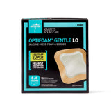 Optifoam Gentle Silicone-Faced Foam Dressing With Liquitrap Super Absorbent Core, 6" X 6"  10/Bx