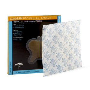 Exuderm Odorshield Hydrocolloid Wound Dressing, 6.4" X 6.5" 5/Bx