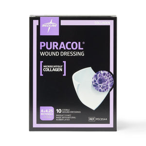 Puracol Collagen Wound Dressings, 4" X 4.25"  10/Bx