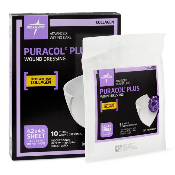 Dressing, Collagen, Puracol Plus, 4X4