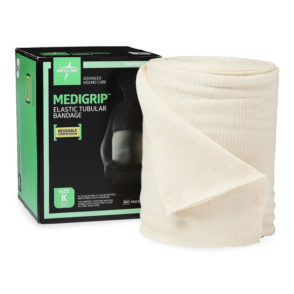 Support Bandage, Tubular: Medigrip Elasticated Tubular Support Bandage, Size K: 8-1/4