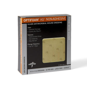 Dressing Optifoam Non-Adhesive Ag 4X4 10/Bx