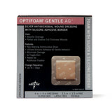 Dressing, Optifoam Ag, Gentle Border, 4X4  10/Bx