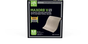 Maxorb Ii Silver Alginate Wound Dressing, 6" X 6", 5/Bx