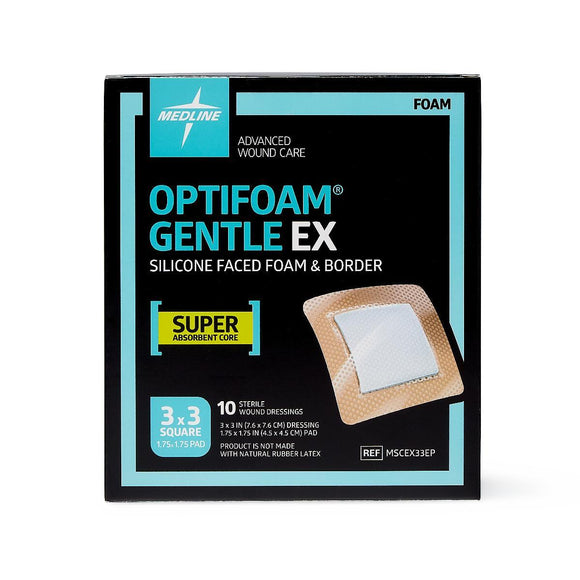 Optifoam Gentle Ex Bordered Foam Wound Dressing, 3