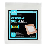 Optifoam Gentle Ex Bordered Foam Wound Dressing, 5" X 5", In Educational Packaging  10/Bx