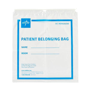 Patient Belongings Bag With Drawstring, 18" X 20", Clear  250/Cs