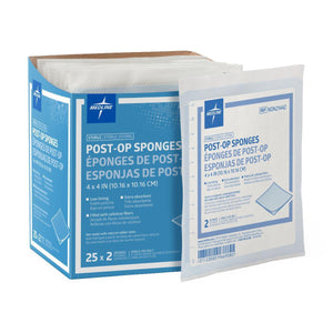 Gauze, Sponge, Post-Op, 4"X4", Strl, Lf 2/Pk, 1200/Cs