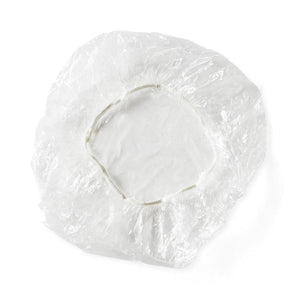 Shower Cap Plastic, Clear Single Use  500/Cs