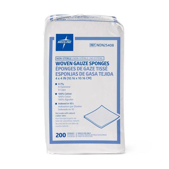 Gauze Sponge 4X4 8Ply Woven  Ns  200/Pk