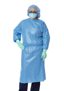 Gown, Iso, Poly Ctd, Closed Back, Elatcf, Blue, Xl  50/Cs