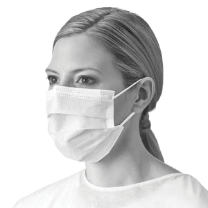 Procedure Face Mask With Ear Loops, White  300/Cs