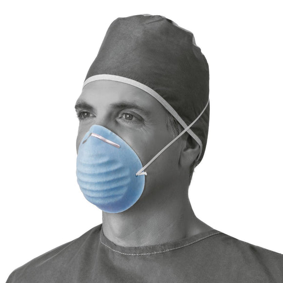 Mask, Face, Blue, Cone Style, 1 Band, 300/Cs