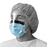 Mask Face Shield Blue Anti Fog Earloops  100/Cs