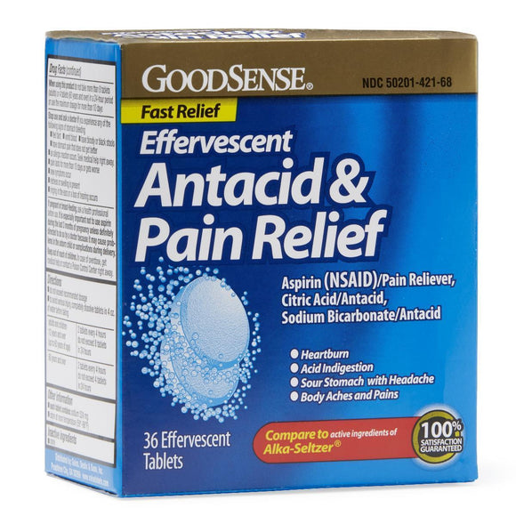 Antacid & Pain Relief Effervescent Tab  36/Bx