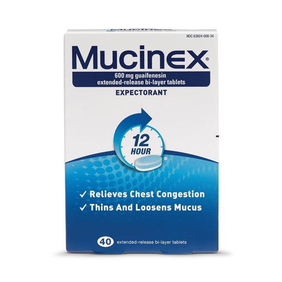 Mucinex 600Mg Tab 40/Bx