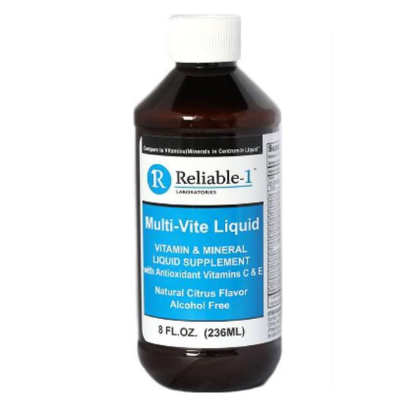 Multi-Vie Vitamin and Mineral Liquid Supplement, Alcohol-Free, 8 oz. Bottle Ea.