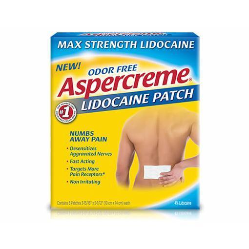 Aspercreme Lidocaine 4% Patch  5/Bx