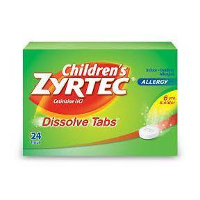 Zyrtec Child Dissolvable Tablets, 10 Mg, 24/Box