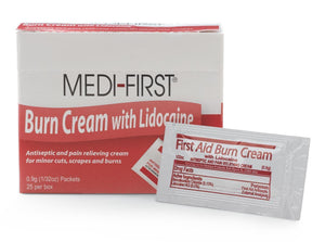 Burn Cream, W/Lido  0.9G Pk, 900/Cs