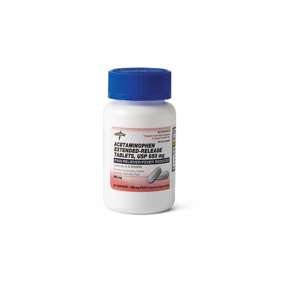 Acetaminophen, 650 mg Extended Release Caplet, 50/Bottle