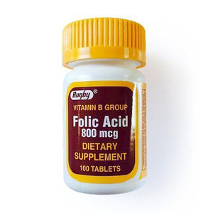 Folic Acid 800Mcg Tab 100/Btl