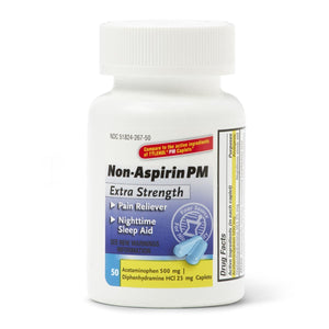 Acetaminophen PM Extra-Strength Tablets, 500 mg, 50/Bottle