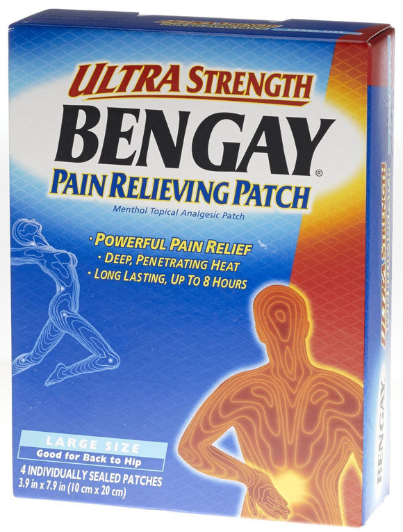 Pain Relief, Bengay Ult, Lrg Patch, 4/Bx