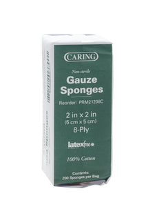 Gauze Sponge 2" X 2" 8-Ply Non-sterile 5000/Cs