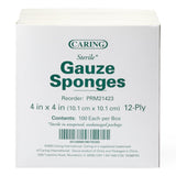 Gauze Sponge 4X4 12Ply Sterile Lf 1200/Cs