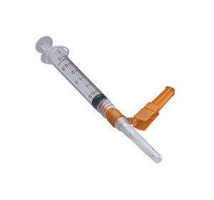 Syringes: Needle-Pro Safety Hypodermic Needle / Syringe, 25G X 1", 3 Ml  400/Cs