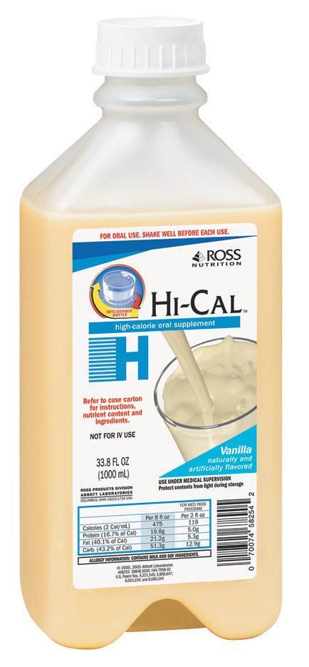 Hi-Cal, Vanilla, 1000Ml  8/Cs