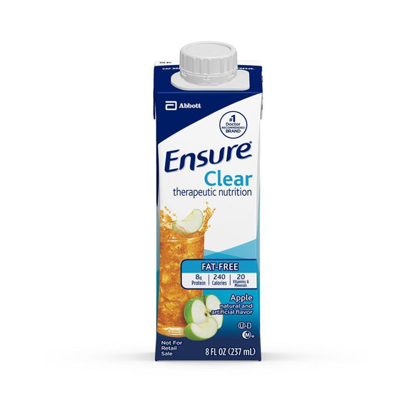 Ensure Clear Nutritional Supplement Drink, Apple, 8 Oz. Tetra 24/Cs