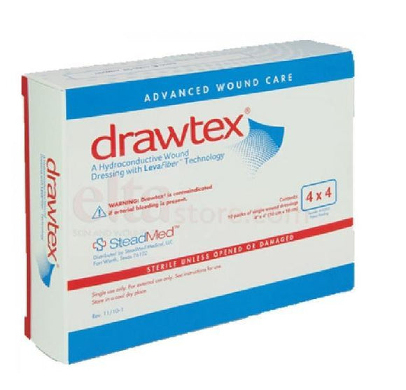 Dressing, Trach, Hydroconductive, Drawtex, 4X4  10/Bx